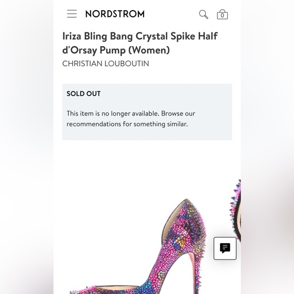 CHRISTIAN LOUBOUTINS - Iriza Bling Bang Crystal Spike Half d’Orsay Pump NEW! 38 - Picture 12 of 13